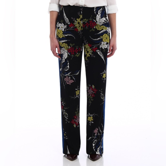 Diane Von Furstenberg Floral Pants - Picture 1 of 6